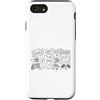 Soccer Doodle Art Custodia per iPhone SE (2020) / 7/8 Calcio Calcio Giorno Doodle Giocatore Fan