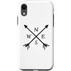 Fun Designs Custodia per iPhone XR Bussola frecce Nord Sud Est Ovest Avvent