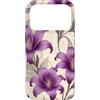 Floral Aesthetic Flower Botanical Gifts Custodia per iPhone 17 Pro Fiori di lavanda viola crema floreale