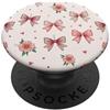 Coquette Aesthetic Gifts Rosa tenero fiocco stampa Coquette Girly PopSockets PopGrip Adesivo