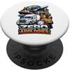 Fun Logistic Apparel Dichiarazione sulla logistica globale Zero Apologies PopSockets PopGrip Adesivo