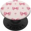 Coquette Aesthetic Gifts Coquette da ragazza morbida rosa con fiocco stampato PopSockets PopGrip Adesivo