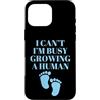 Cute Blue New Mother Custodia per iPhone 16 Pro Max Carino blu nuovo regalo mamma bambino bambino piedi