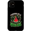 Cute Fruit Cartoon Joke for Food Lovers Custodia per iPhone 11 Divertente cibo gioco di parole anguria melonaire amante dei soldi