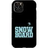 snowboarding snow sport winter sport mou Custodia per iPhone 11 Pro Snowboard Sport invernali con montagne piene di neve