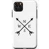 Fun Designs Custodia per iPhone 11 Pro Max Bussola frecce Nord Sud Est Ovest Avvent