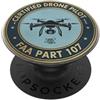 Guaripete Pilota Drone certificato FAA Parte 107 PopSockets PopGrip Adesivo