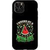 Cute Fruit Cartoon Joke for Food Lovers Custodia per iPhone 11 Pro Divertente cibo gioco di parole anguria melonaire amante dei soldi