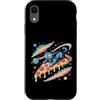 Cosmic Dreamer Design Custodia per iPhone XR Laser Eyes Pizza Surfer Cat Retro Vaporwave Space