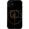 Fibonacci Golden Ratio Geometry Mathemat Custodia per iPhone 11 Matematica matematica geometria circolare rapporto aureo di Fibonacci