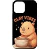 Pottery Capybara Outfit Custodia per iPhone 12 Pro Max Divertente costume Clay Vibes per gli amanti di Potter e Capibara