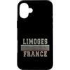 French born and France apparel Custodia per iPhone 16 Plus Retro Limoges Francia