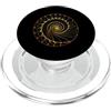Fibonacci Golden Ratio Geometry Mathemat Matematica matematica geometria a spirale rapporto aureo di Fibonacci PopSockets PopGrip per MagSafe