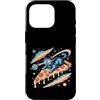 Cosmic Dreamer Design Custodia per iPhone 16 Pro Laser Eyes Pizza Surfer Cat Retro Vaporwave Space