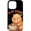 Pottery Capybara Outfit Custodia per iPhone 15 Pro Max Divertente costume Clay Vibes per gli amanti di Potter e Capibara