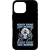 Alpha Wolf Meme Custodia per iPhone 16 Pro Max Micropene Divertente Uomini Inappropriati Rude Wolf Peinlich