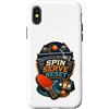 Jimbeels Custodia per iPhone X/XS Spin Serve Reset Tennistavolo