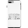 Soccer Doodle Art Custodia per iPhone 7 Plus/8 Plus Calcio Calcio Giorno Doodle Giocatore Fan