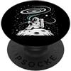 Cosmic Dreamer Design Moonlit Reader Astronauta Retro Space Book Lover PopSockets PopGrip Adesivo