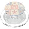 Patchwork Aesthetic Quilt Pattern Coquette Coastal Vintage Patchwork Trapunta Estetica Motivo PopSockets PopGrip per MagSafe