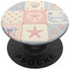 Patchwork Aesthetic Quilt Pattern Coquette Coastal Vintage Patchwork Trapunta Estetica Motivo PopSockets PopGrip Adesivo