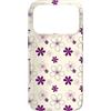 Floral Aesthetic Flower Botanical Gifts Custodia per iPhone 17 Pro Lavanda Viola Daisy Pattern Line Art Fiori Floreali