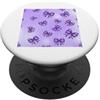 Coquette Aesthetic Bow Gifts Fiocco Viola Modello Minimal Coquette Nastro PopSockets PopGrip Adesivo