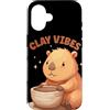 Pottery Capybara Outfit Custodia per iPhone 16 Divertente costume Clay Vibes per gli amanti di Potter e Capibara