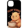 Pottery Capybara Outfit Custodia per iPhone 14 Plus Divertente costume Clay Vibes per gli amanti di Potter e Capibara