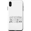 Soccer Doodle Art Custodia per iPhone XS Max Calcio Calcio Giorno Doodle Giocatore Fan