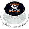 Retired Boat Captain Gifts Co. Maritime Un leggendario capitano della barca in pensione 2026 in pensione PopSockets PopGrip per MagSafe