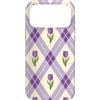 Floral Aesthetic Flower Botanical Gifts Custodia per iPhone 17 Pro Max Viola Lavanda Argyle Fiori Floreale