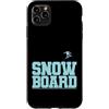 snowboarding snow sport winter sport mou Custodia per iPhone 11 Pro Max Snowboard Sport invernali con montagne piene di neve