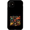 Rottweiler Astronaut Space Dogs Mid Cent Custodia per iPhone 11 Rottweiler Astronauta Space Dogs Mid Century Retro