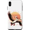 Animal Birdwatching Birdwatcher Gifts Custodia per iPhone XS Max Pelican Bird Sun Retro 80s Sea Bird