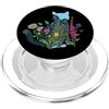 InGENIUS Camicie e regali con fiori selv Retro Cat Boho Plant Wildflower Kitten Lover Cat Mom Nature PopSockets PopGrip per MagSafe