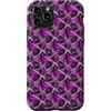 Curved Motion Abstract Gifts And Tees by Custodia per iPhone 11 Pro Anni Ottanta Lilla Rosa Su Grigio Astratto Curva Ripetizione Pattern