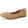 Amazon Essentials Ballerine Belice da donna, in microsuede, marrone chiaro, 42