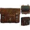 HANDMADE Nuovo 1 Scomparto Marrone Pelle Moto Borse Laterali Saddle Bag Panniers