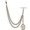 Holy Sins Jewellery Catena per orologio da tasca in bronzo anticato con ciondolo medaglione, 8, Ottone
