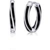 Immobird Orecchini Cerchio di Nero intrecciare Cerchio Unisex Orecchini Ipoallergenici 18mm per Adatti a Donna e Uomo Regalo di Compleanno