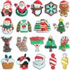 Niuhong Zoccoli Scarpe Charms Bambini Cute Cartoon Scarpa Ciondolo Gioielli Fai Da Te Kawaii Scarpa Fascino Clog Decor Fascino Monili Pattino PVC Bottoni Accessori (Natale)