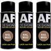 Alex Flittner Designs Vernice spray RAL 8025, marrone pallido lucido, 3 bombolette spray da 400 ml