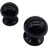 AERREGI Set Pomoli Porta Fisso Nero 70 Mm | Maniglia Moderna | Accessorio Per Porte Interne (2)