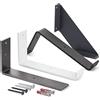 LAMO Manufaktur Supporto per mensola da parete Original, Nero, 12x20,5x4 cm, 1 pz., LLR-Z-200-9005