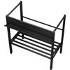 MiaJJooLi Staffa per lavello nera, ferro metallico, finitura opaca, per lavabo da 80 cm