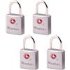 Master Lock 4683Q TSA-Approved Nickel Keyed Alike Luggage/Baggage Lock, 4-Pack, colors may vary by Master Lock