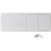 ABOUT VENT 400x150mm Griglia di Ventilazione in Acciaio Bianco con Zanzariera - Griglie di Aerazione in Metallo