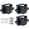 Anlising 3PCS Chiusura a Pulsante, Caravan Push Lock, Pulsante per Serratura Armadio, Serratura a Pulsante, Push Lock Button, Pulsante di Chiusura per Camper, Caravan, Cassetti, Cabinet Door (Nero)