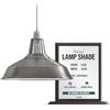 LEDSone Lampada a sospensione industriale da soffitto, paralume giallo a forma di fessura da fienile retrò per lampade a sospensione da soffitto (Nichel satinato)